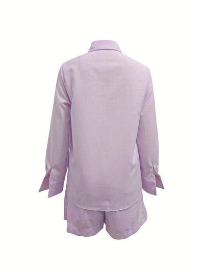 Camille | Ensemble élégant avec chemise et short taille haute
