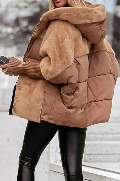 Carla™ - Manteau fourrure à capuche pour l'hiver