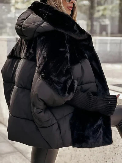 Carla™ - Manteau fourrure à capuche pour l'hiver