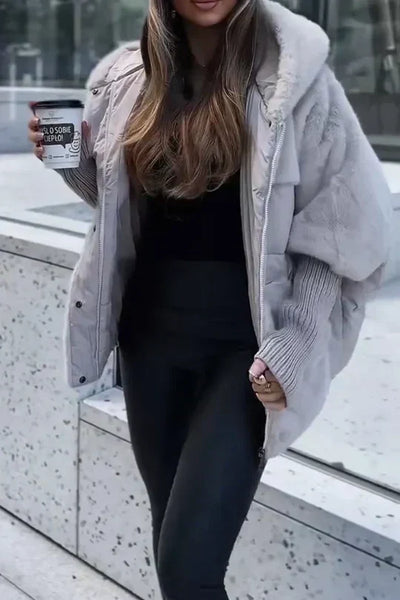Carla™ - Manteau fourrure à capuche pour l'hiver