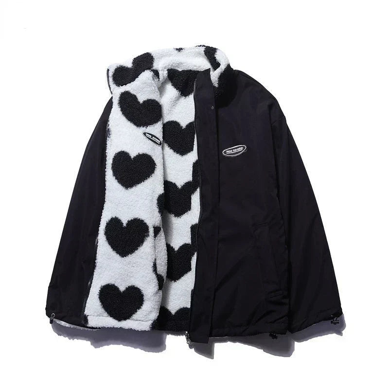 Alice™ - Manteau reversible avec cœurs