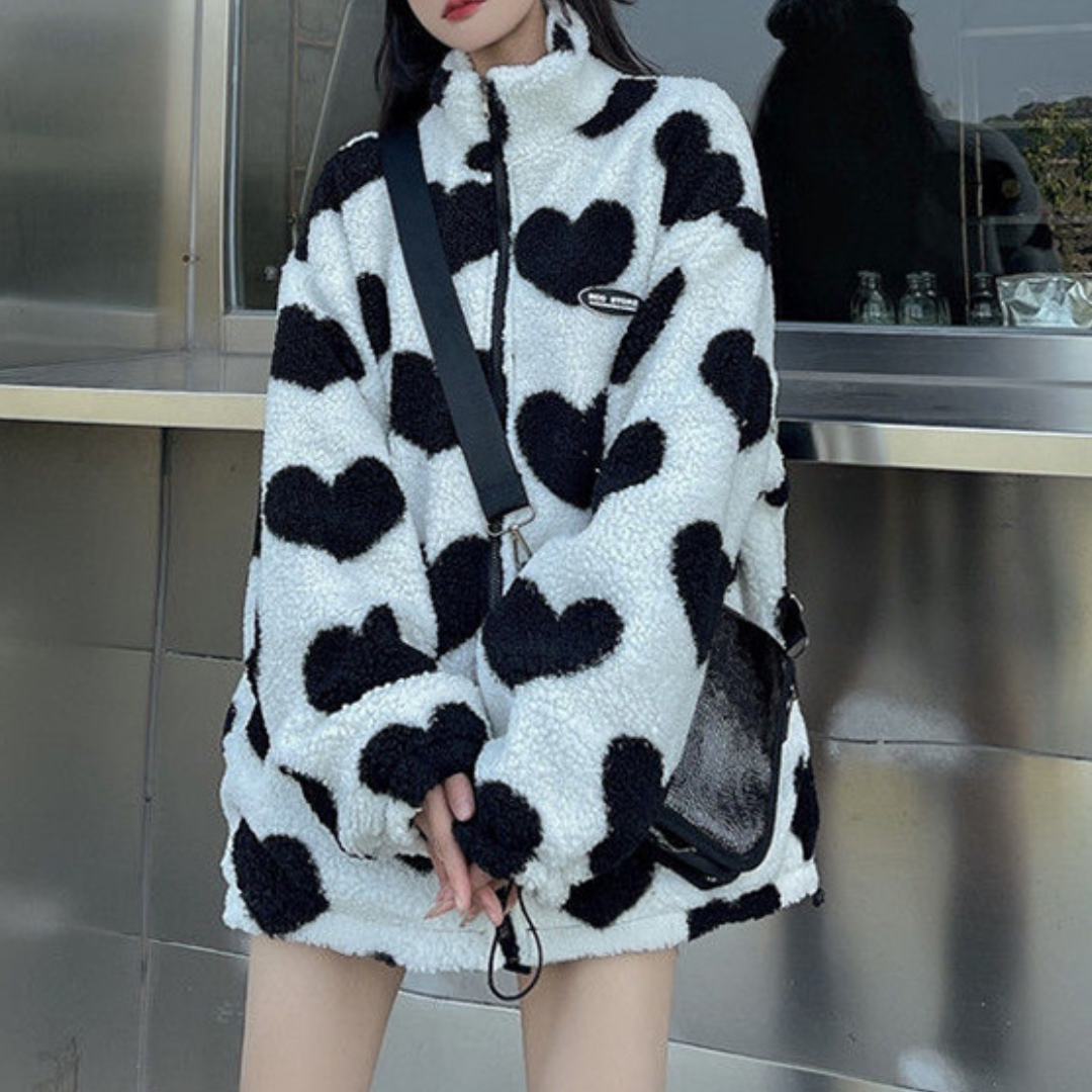 Alice™ - Manteau reversible avec cœurs