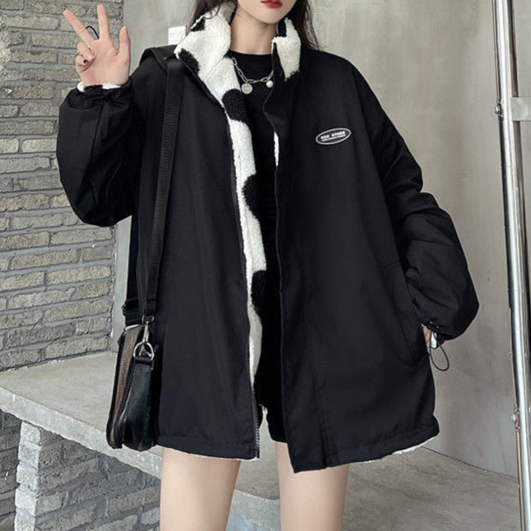 Alice™ - Manteau reversible avec cœurs