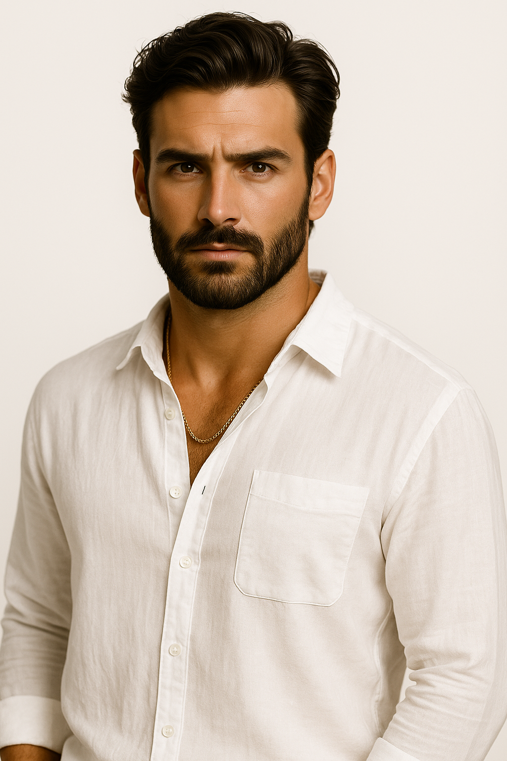 Chemise Homme Printemps-Été en Lin & Coton