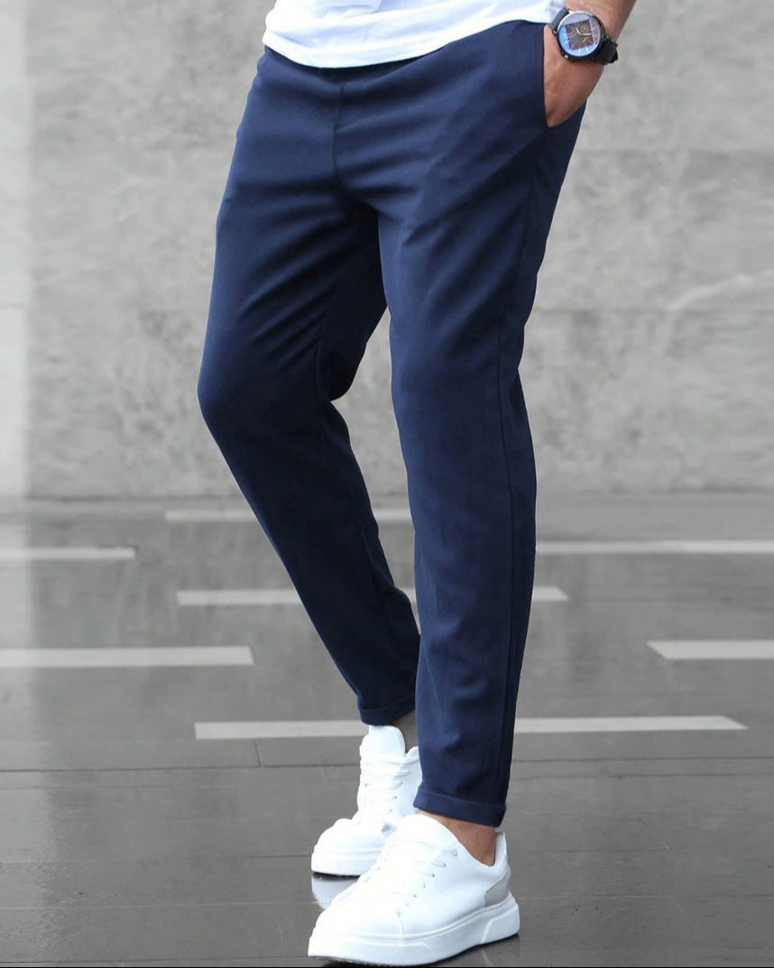 Léo | Pantalon Homme Slim Décontracté Élastique avec Cordon de Serrage