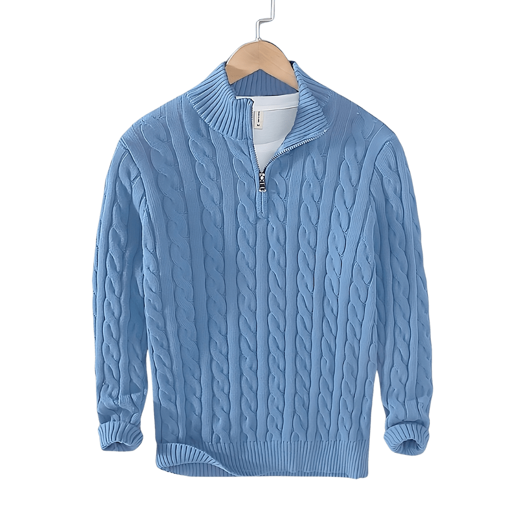 Antony | Pull torsadé demi - zip - Aurélie Paris