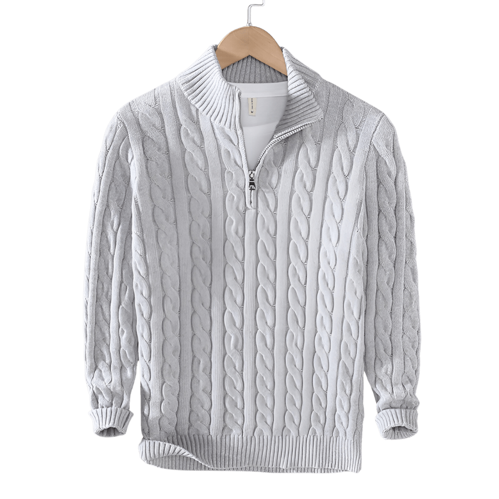 Antony | Pull torsadé demi - zip - Aurélie Paris