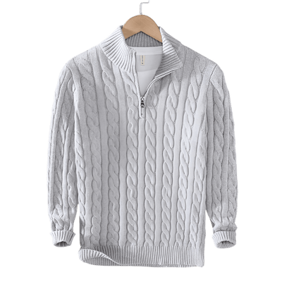 Antony | Pull torsadé demi - zip - Aurélie Paris