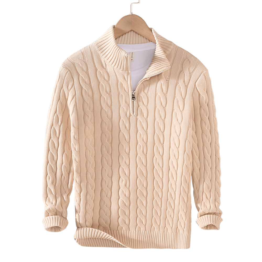 Antony | Pull torsadé demi - zip - Aurélie Paris