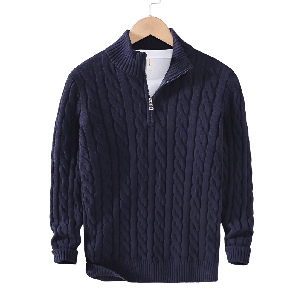 Antony | Pull torsadé demi - zip - Aurélie Paris