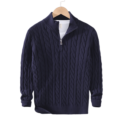 Antony | Pull torsadé demi - zip - Aurélie Paris