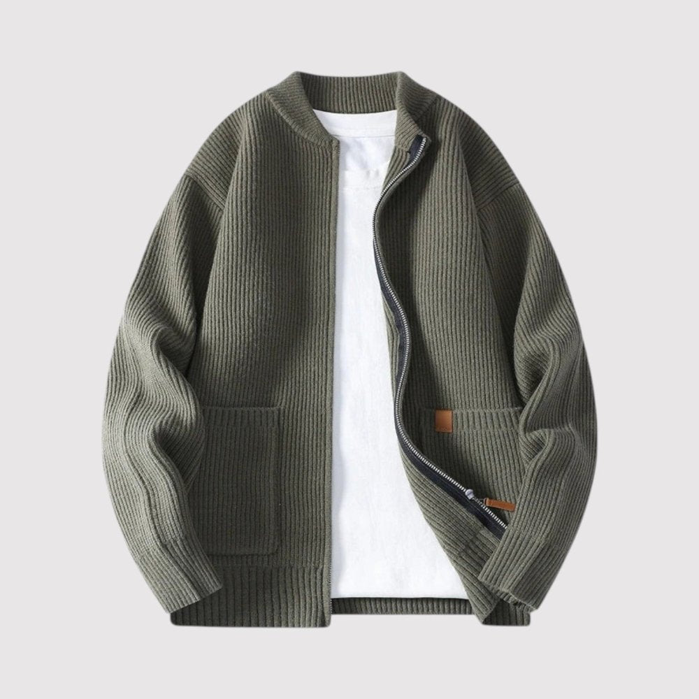 Arden - Veste en tricot côtelé élégante - Aurélie Paris