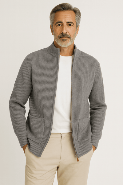 Arden - Veste en tricot côtelé élégante - Aurélie Paris