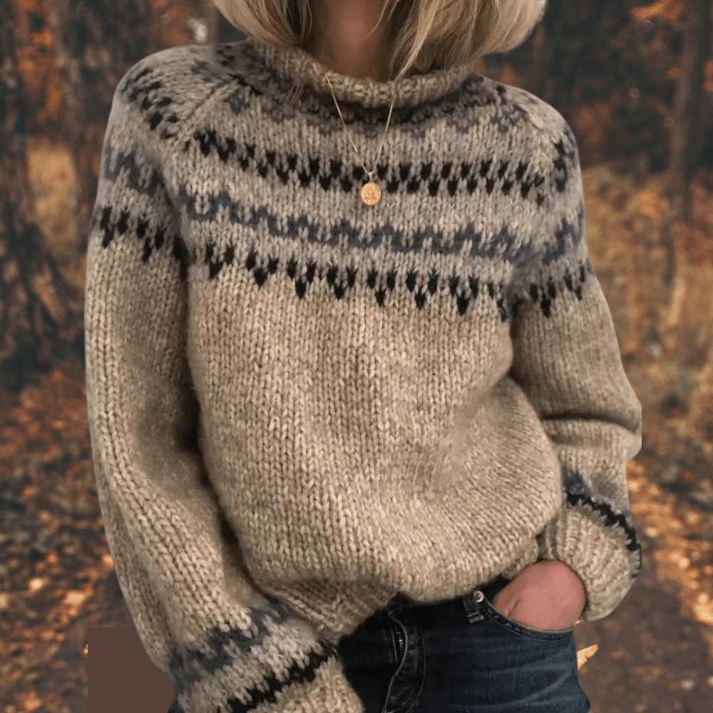 Astrid™ | Pull en tricot nordique pour femmes - Aurélie Paris