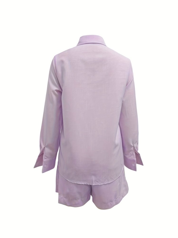 Camille | Ensemble élégant avec chemise et short taille haute - Aurélie Paris