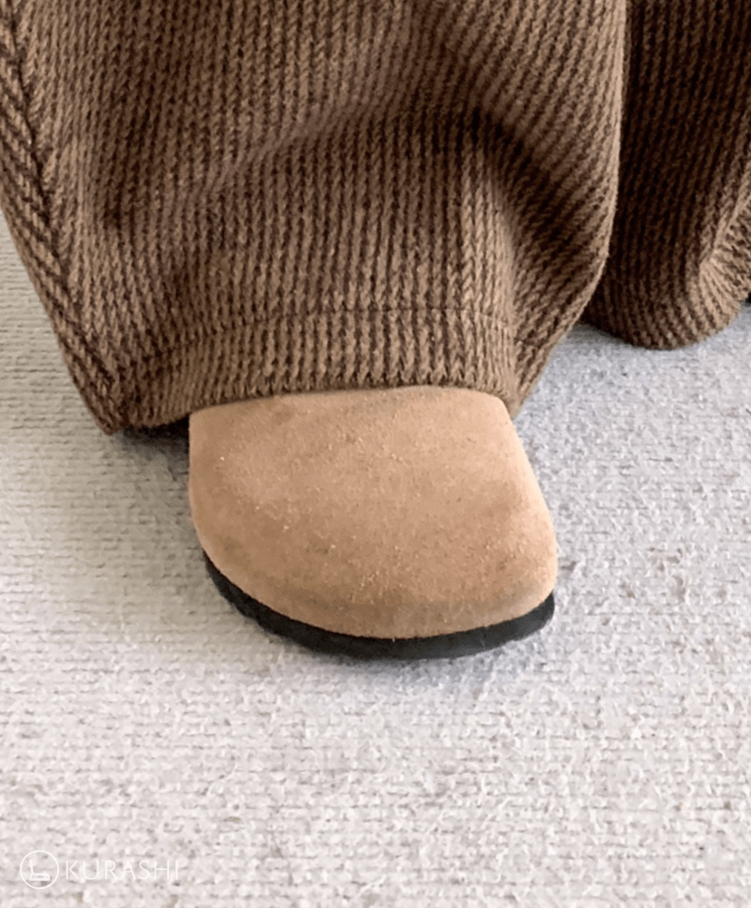 Douceur - Pantalon en Velours Côtelé à Taille Tricotée - Aurélie Paris