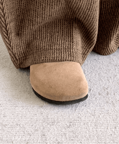 Douceur - Pantalon en Velours Côtelé à Taille Tricotée - Aurélie Paris