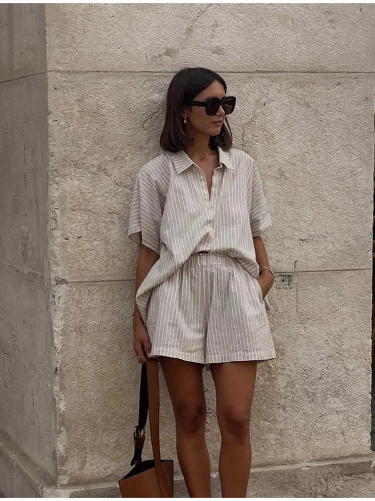 Églantine | Ensemble rayé léger pour l’été - Aurélie Paris