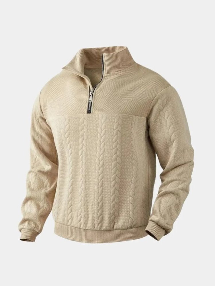 Henley - Pull zippé col montant Essential - Aurélie Paris