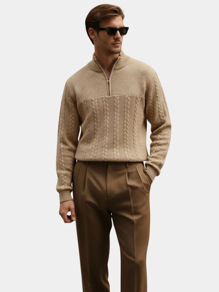 Henley - Pull zippé col montant Essential - Aurélie Paris