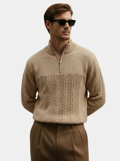 Henley - Pull zippé col montant Essential - Aurélie Paris