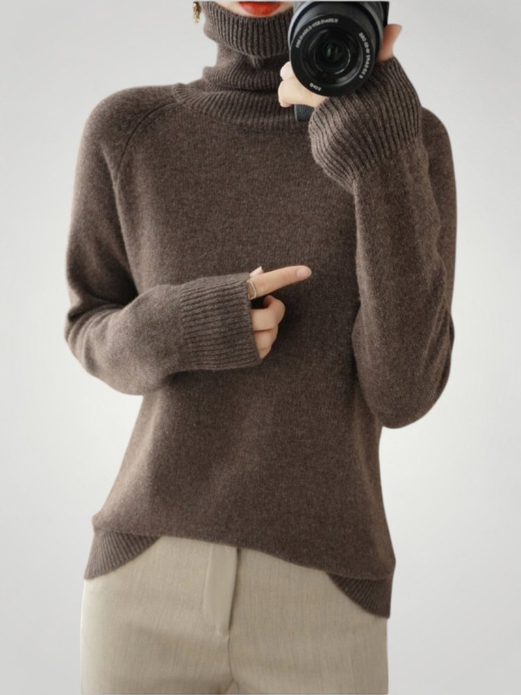 Juliette | Pull Col Roulé en Cachemire Élégant - Aurélie Paris