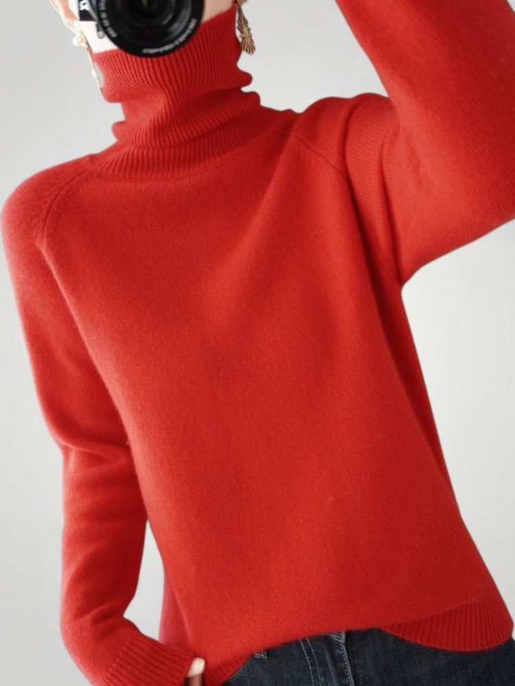 Juliette | Pull Col Roulé en Cachemire Élégant - Aurélie Paris