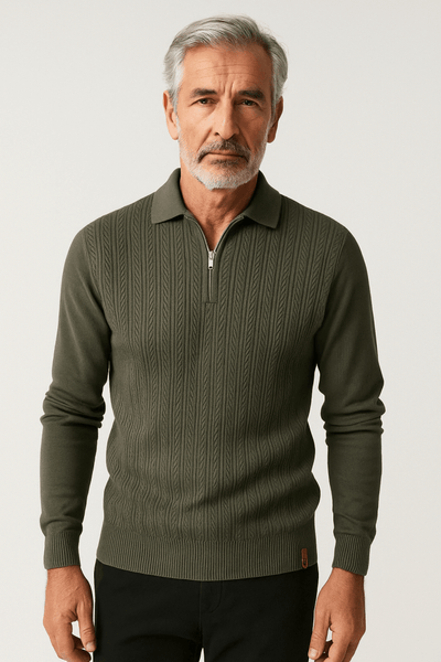 Lazaro - Pull Luxe à demi - zip - Aurélie Paris