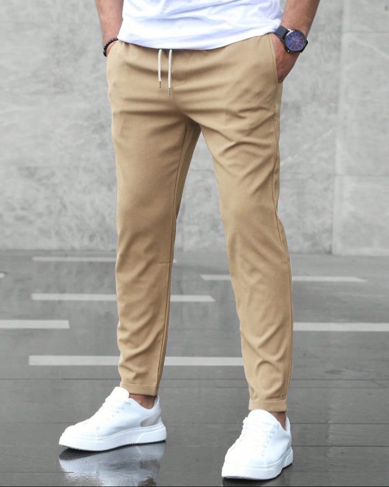 Léo | Pantalon Slim Décontracté Élastique avec Cordon de Serrage - Aurélie Paris