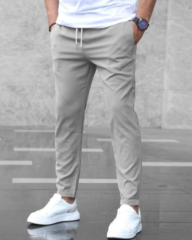 Léo | Pantalon Slim Décontracté Élastique avec Cordon de Serrage - Aurélie Paris