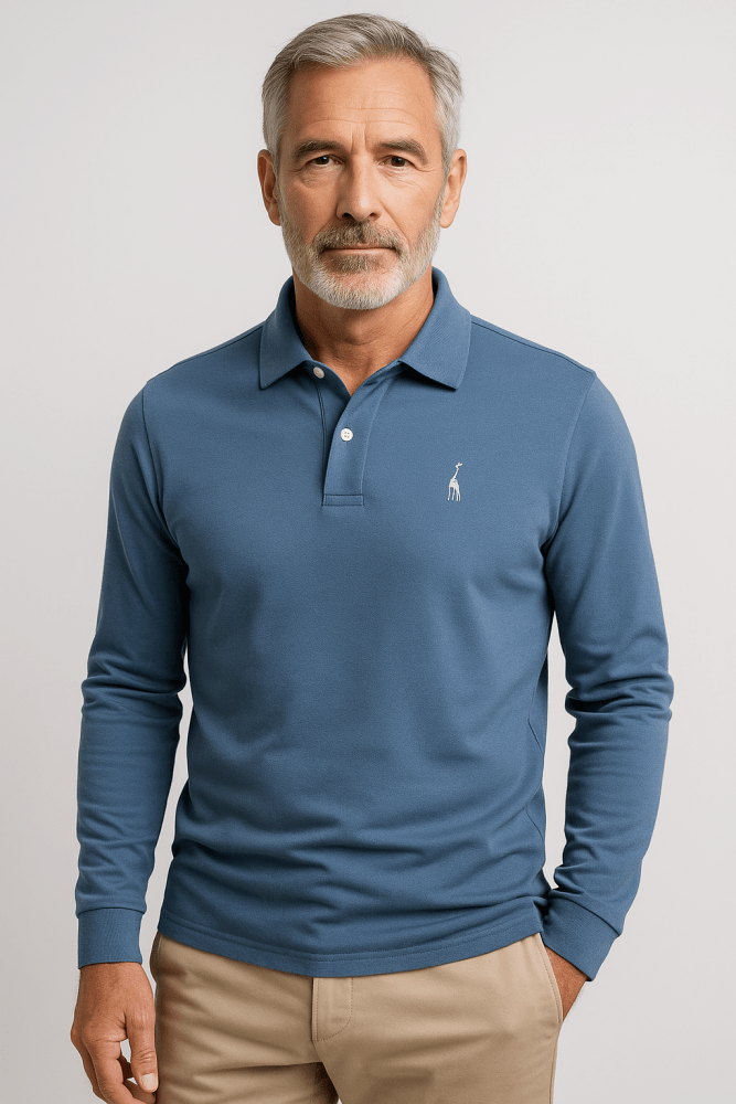 Savane - Polo à manches longues avec broderie de girafe - Aurélie Paris